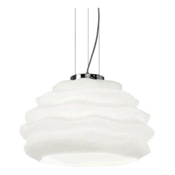 Ideal Lux - Luster na sajli KARMA 1xE27/60W/230V pr. 39 cm bela