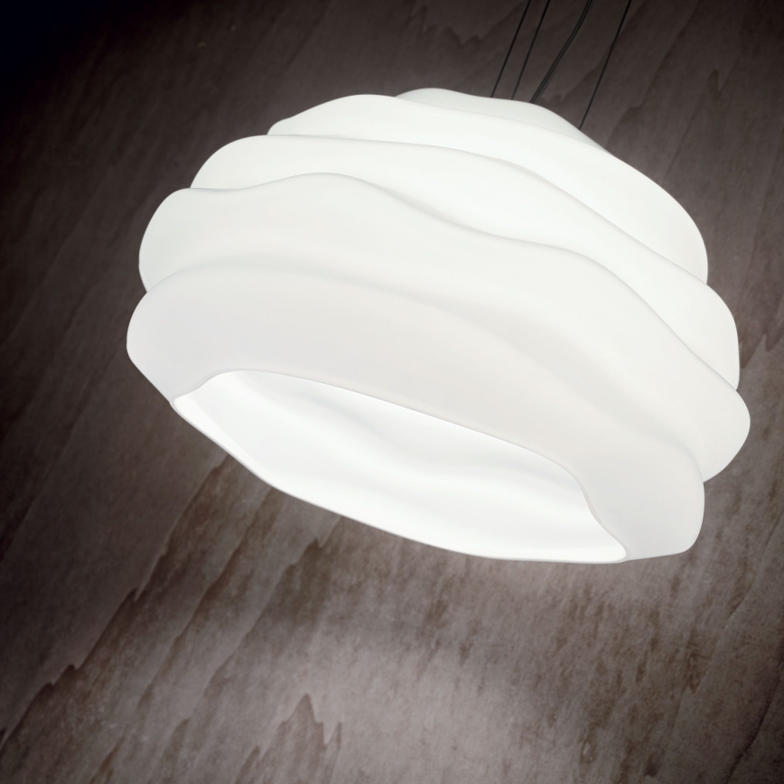 Ideal Lux - Luster na sajli KARMA 1xE27/60W/230V pr. 39 cm bela