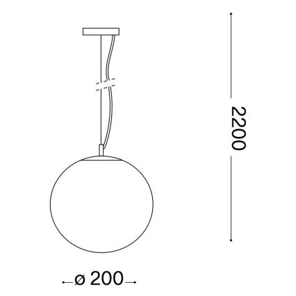 Ideal Lux - Luster na sajli MAPA 1xE27/42W/230V pr. 20 cm prozirna