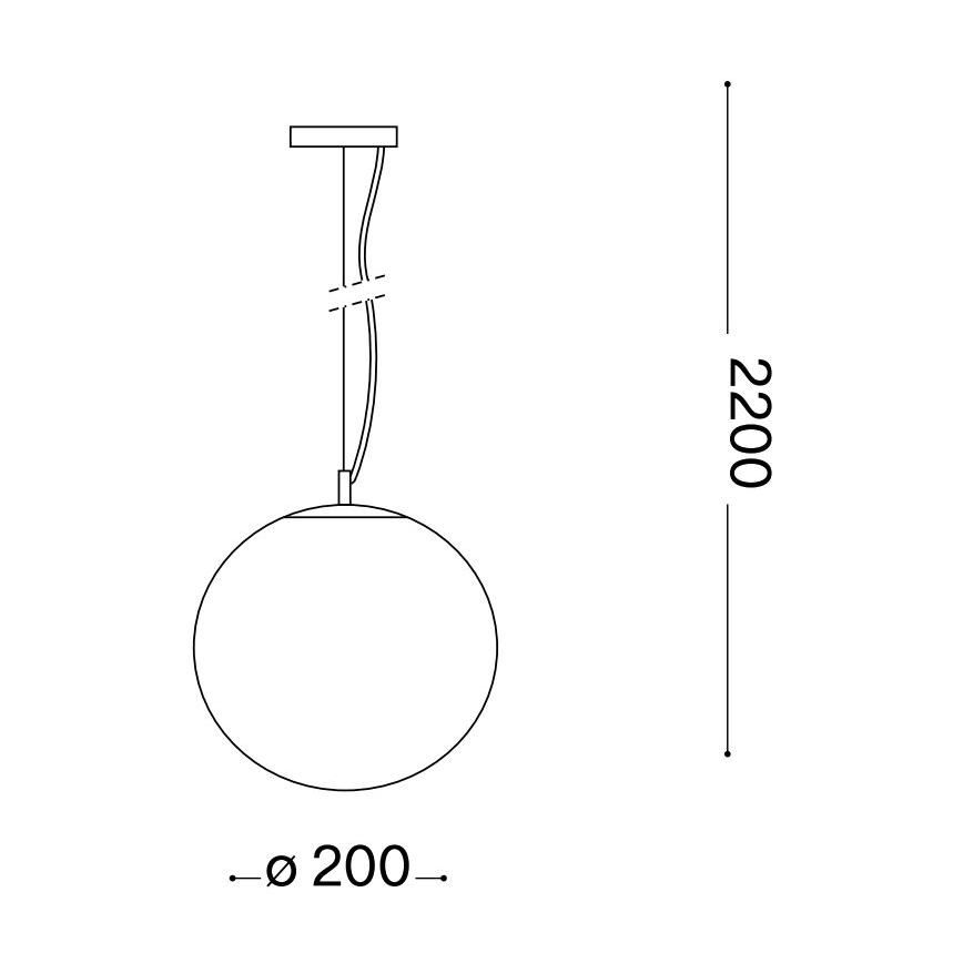Ideal Lux - Luster na sajli MAPA 1xE27/42W/230V pr. 20 cm prozirna