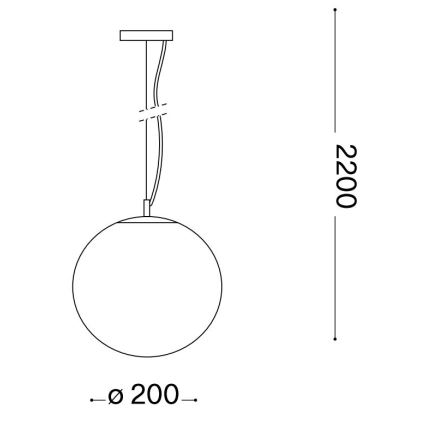 Ideal Lux - Luster na sajli MAPA 1xE27/42W/230V pr. 20 cm zlatna/dimno