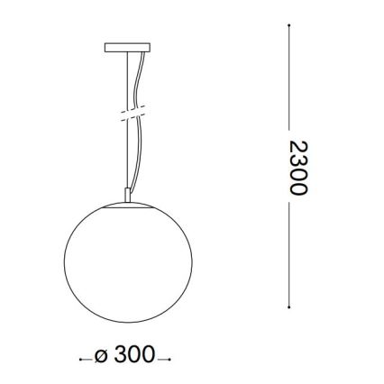 Ideal Lux - Luster na sajli MAPA 1xE27/42W/230V pr. 30 cm zlatna/dimno