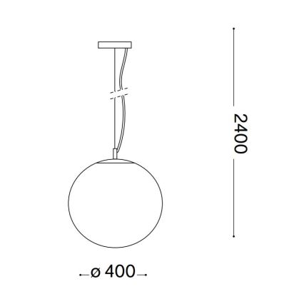 Ideal Lux - Luster na sajli MAPA 1xE27/42W/230V pr. 40 cm zlatna/dimno