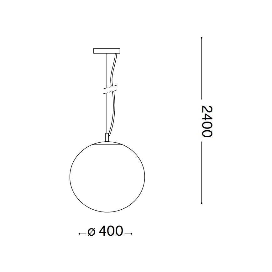 Ideal Lux - Luster na sajli MAPA 1xE27/42W/230V pr. 40 cm zlatna/dimno