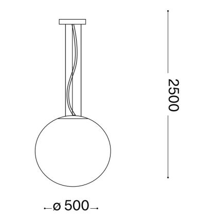 Ideal Lux - Luster na sajli MAPA 1xE27/42W/230V pr. 50 cm sivo/dimno