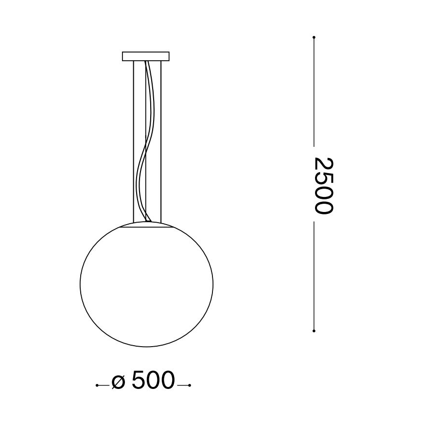 Ideal Lux - Luster na sajli MAPA 1xE27/42W/230V pr. 50 cm sivo/dimno