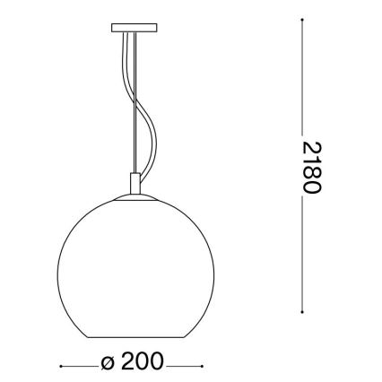 Ideal Lux - Luster na sajli NEMO 1xE27/42W/230V pr. 20 cm bež