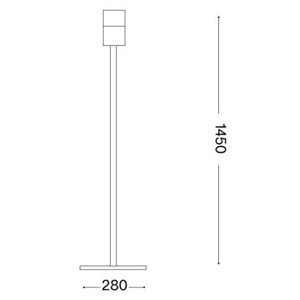Ideal Lux - Noga lampe Set UP 1xE27/42W/230V sjajni krom