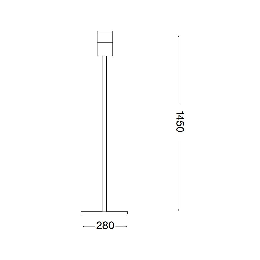 Ideal Lux - Noga lampe Set UP 1xE27/42W/230V sjajni krom