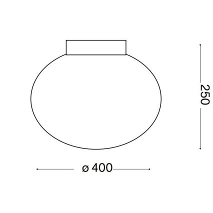 Ideal Lux - Plafonjera CANDY 1xE27/42W/230V pr. 40 cm bela