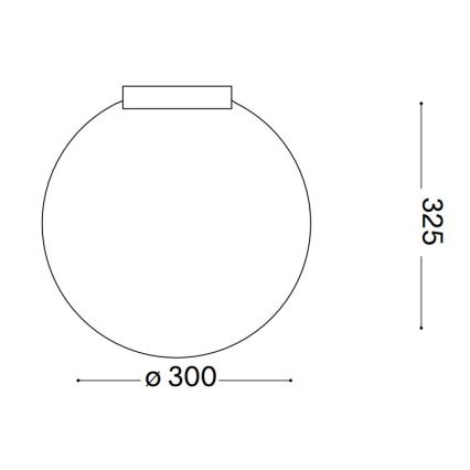 Ideal Lux - Plafonjera CARTA 1xE27/25W/230V pr. 30 cm bela