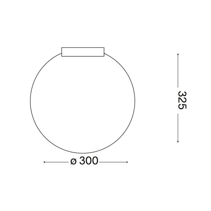 Ideal Lux - Plafonjera CARTA 1xE27/25W/230V pr. 30 cm bela