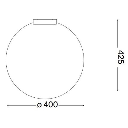 Ideal Lux - Plafonjera CARTA 1xE27/25W/230V pr. 40 cm bela