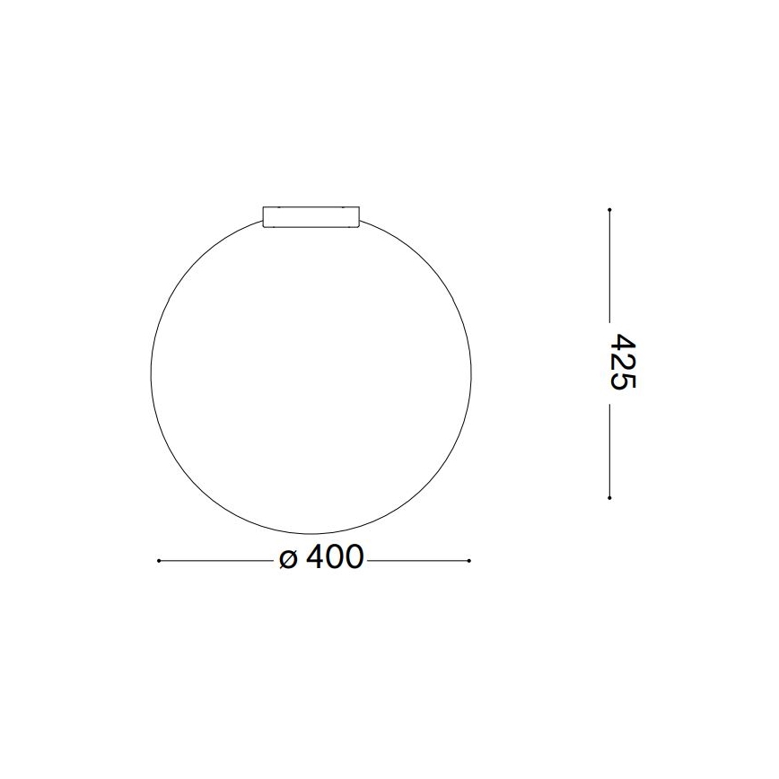 Ideal Lux - Plafonjera CARTA 1xE27/25W/230V pr. 40 cm bela