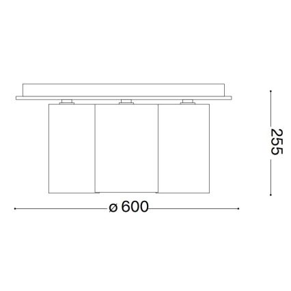 Ideal Lux - Plafonjera DAISY 6xE27/52W/230V pr. 60 cm zlatna/bela