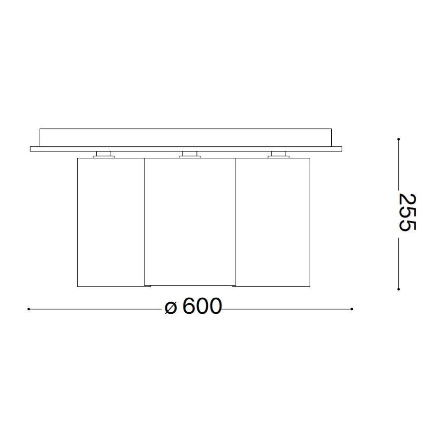 Ideal Lux - Plafonjera DAISY 6xE27/52W/230V pr. 60 cm zlatna/bela