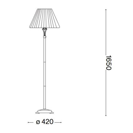 Ideal Lux - Podna lampa FIRENZE 1xE14/40W/230V zlatna