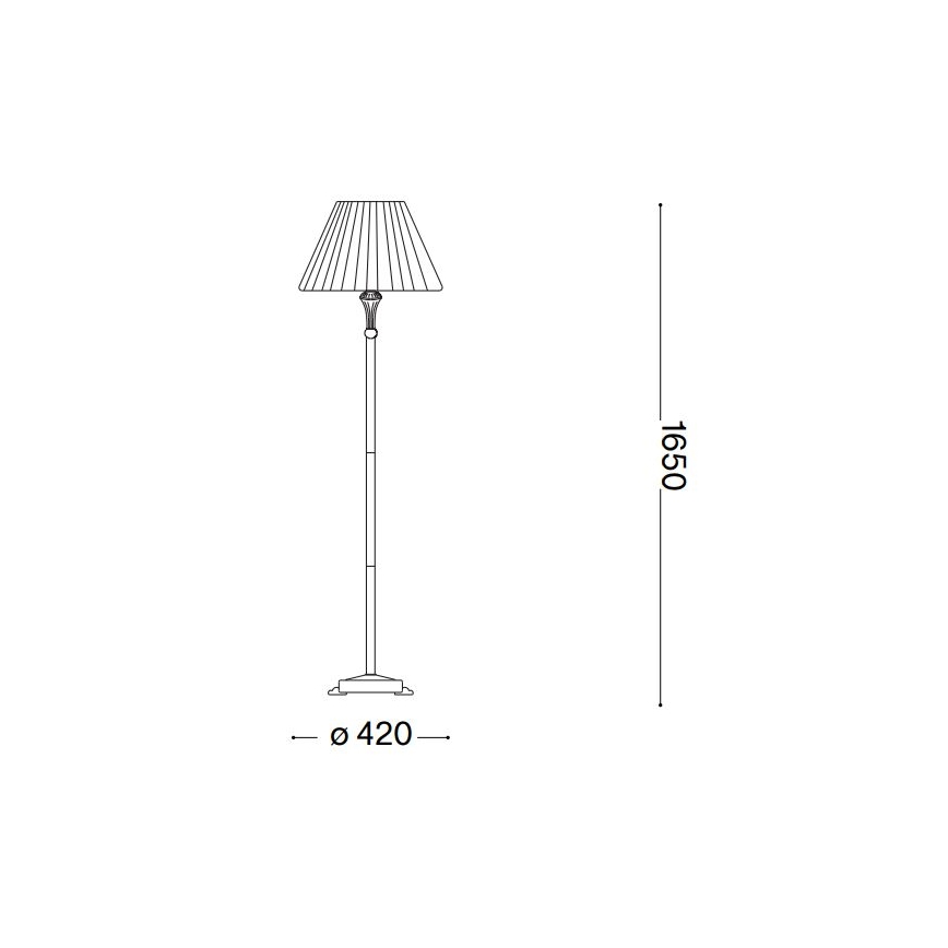 Ideal Lux - Podna lampa FIRENZE 1xE14/40W/230V zlatna