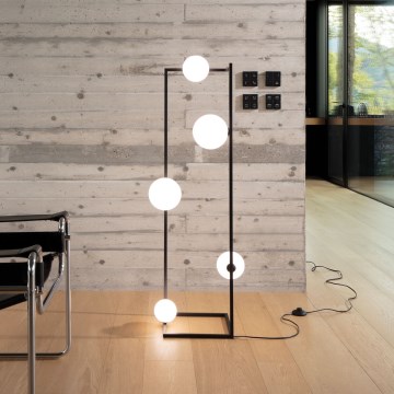 Ideal Lux - Podna LED lampa ANGOLO 5xG9/3W/230V crno