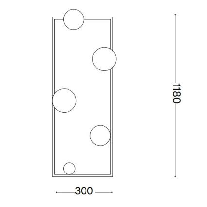 Ideal Lux - Podna LED lampa ANGOLO 5xG9/3W/230V mesing