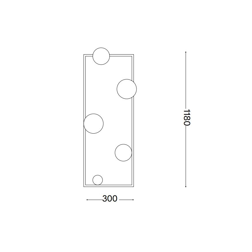 Ideal Lux - Podna LED lampa ANGOLO 5xG9/3W/230V mesing