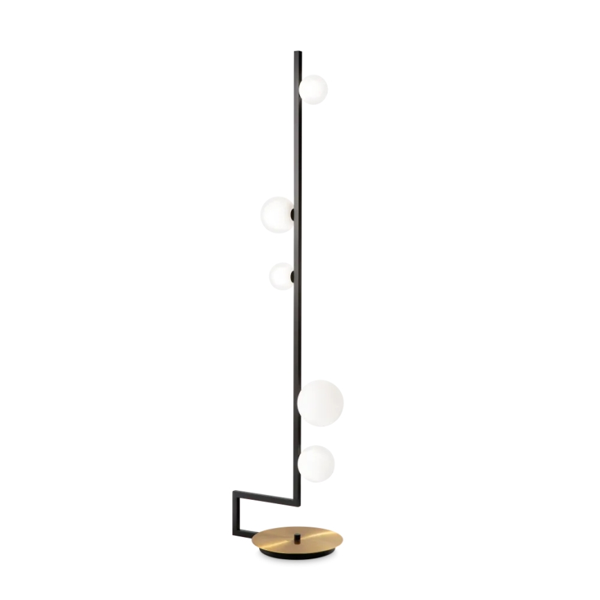Ideal Lux - Podna LED lampa BIRDS 5xG9/3W/230V crno