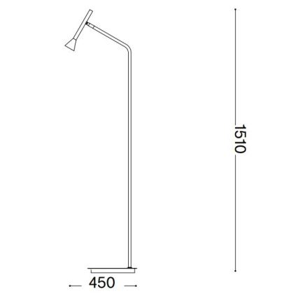 Ideal Lux - Podna LED lampa DIESIS LED/4,5W/230V CRI 95 zlatna