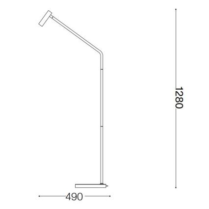 Ideal Lux - Podna LED lampa EASY LED/3,5W/230V CRI 90 bela