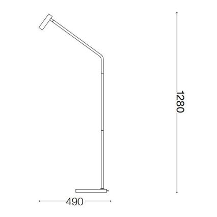 Ideal Lux - Podna LED lampa EASY LED/3,5W/230V CRI 90 mesing