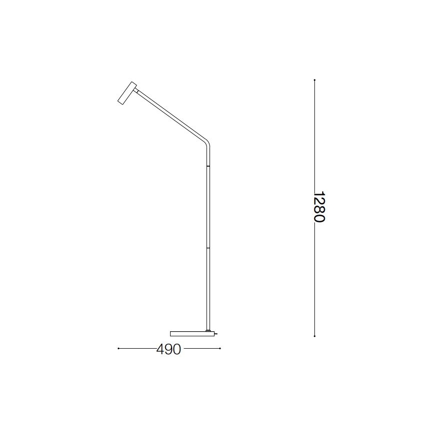 Ideal Lux - Podna LED lampa EASY LED/3,5W/230V CRI 90 mesing