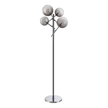 Ideal Lux - Podna LED lampa EQUINOXE 4xG4/2W/230V sjajni krom/dimno