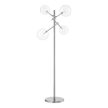 Ideal Lux - Podna LED lampa EQUINOXE 4xG4/2W/230V sjajni krom/prozirna