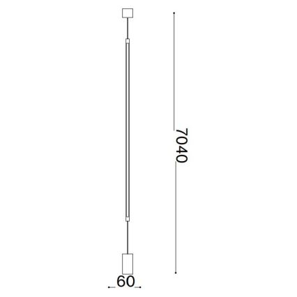 Ideal Lux - Podna LED lampa FILO LED/14W/230V 2700K CRI 90 mesing