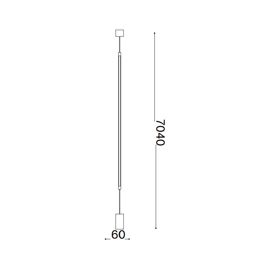 Ideal Lux - Podna LED lampa FILO LED/14W/230V 2700K CRI 90 mesing