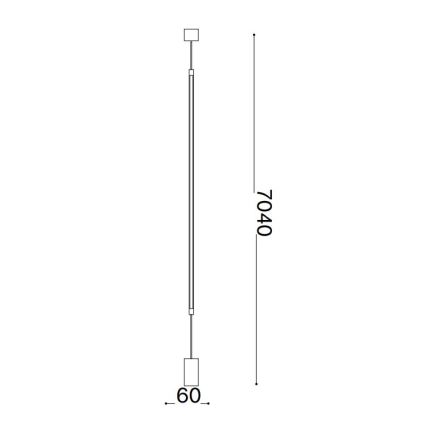 Ideal Lux - Podna LED lampa FILO LED/14W/230V 3000K crno