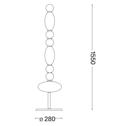 Ideal Lux - Podna LED lampa LUMIERE LED/58W/230V