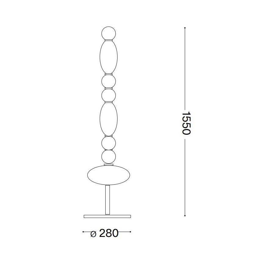 Ideal Lux - Podna LED lampa LUMIERE LED/58W/230V
