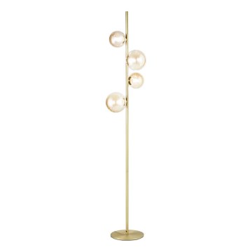 Ideal Lux - Podna LED lampa PERLAGE 4xG9/3W/230V zlatna/dimno