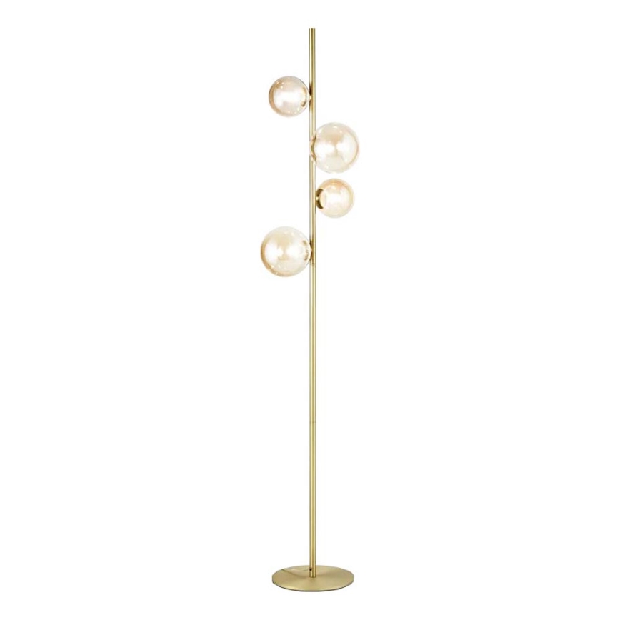 Ideal Lux - Podna LED lampa PERLAGE 4xG9/3W/230V zlatna/dimno