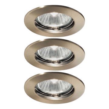Ideal Lux - Set 3x Ugradbena lampa 1xGU10/50W/230V