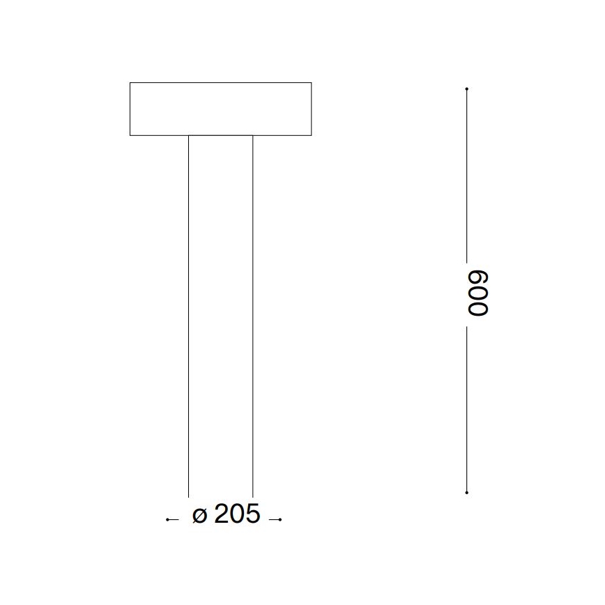 Ideal Lux - Spoljašnja lampa 4xG9/15W/230V 60 cm IP44 antracit
