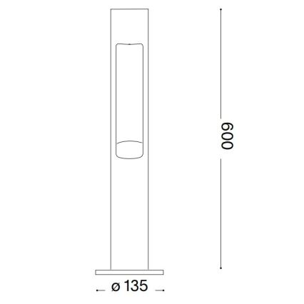 Ideal Lux - Spoljašnja lampa ACQUA 1xG9/15W/230V 60 cm IP44 braon