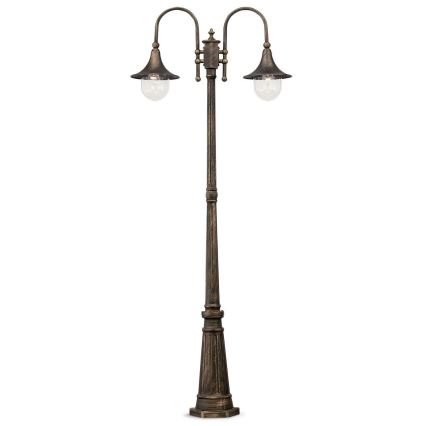 Ideal Lux - Spoljašnja lampa CIMA 2xE27/52W/230V 216 cm IP43 patina