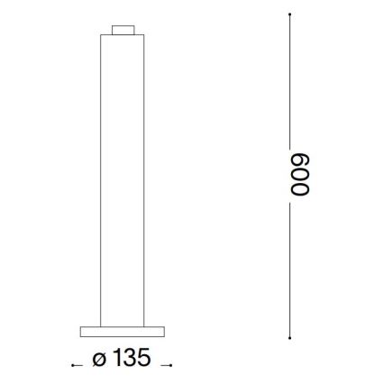 Ideal Lux - Spoljašnja lampa CLIO 1xE27/42W/230V 60 cm IP44 bela