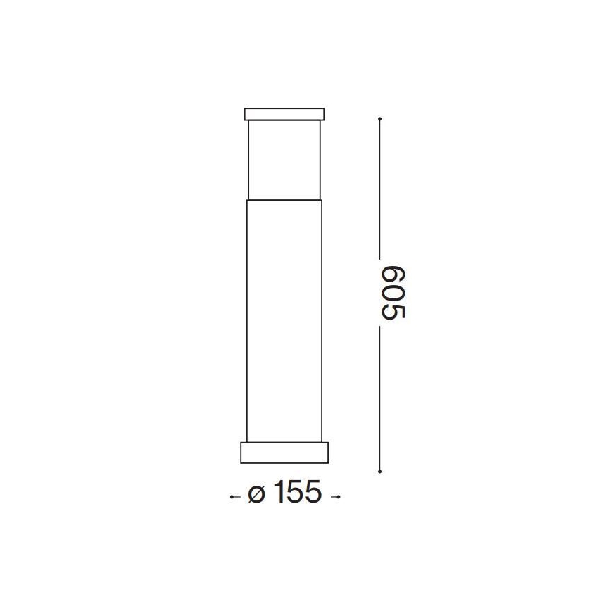 Ideal Lux - Spoljašnja lampa TRONCO 1xE27/42W/230V 60,5 cm IP65 braon