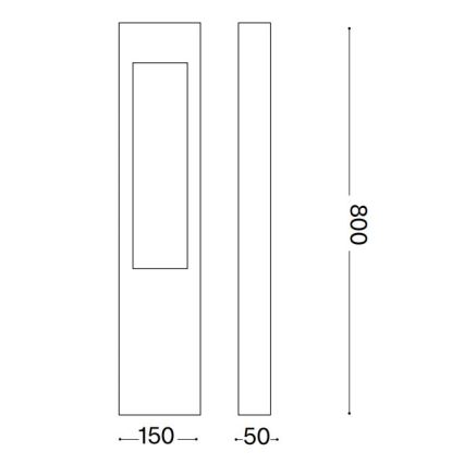 Ideal Lux - Spoljašnja lampa VEGA 1xG9/15W/230V 80 cm IP44 braon
