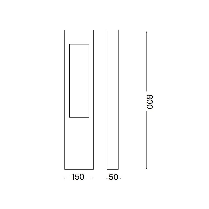 Ideal Lux - Spoljašnja lampa VEGA 1xG9/15W/230V 80 cm IP44 braon