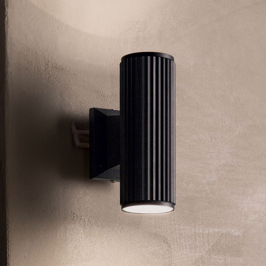 Ideal Lux - Spoljašnja zidna lampa BASE 2xGU10/28W/230V IP44 crno