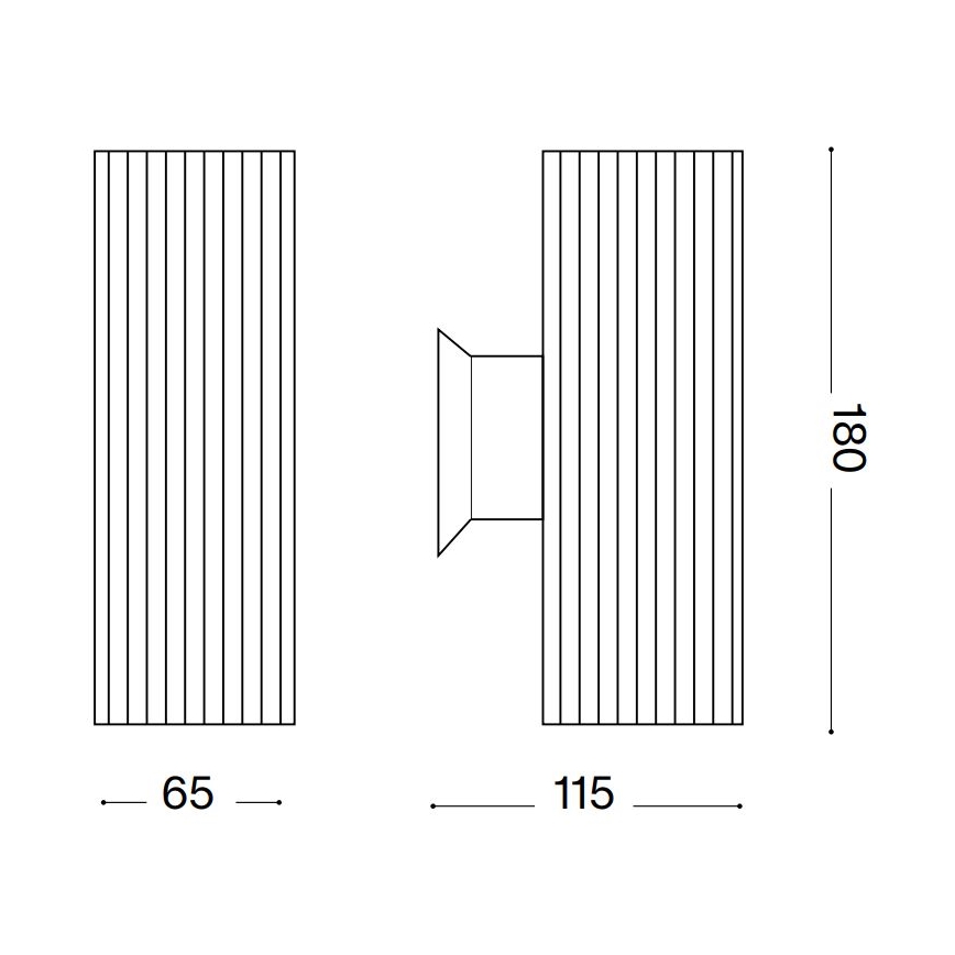 Ideal Lux - Spoljašnja zidna lampa BASE 2xGU10/28W/230V IP44 crno
