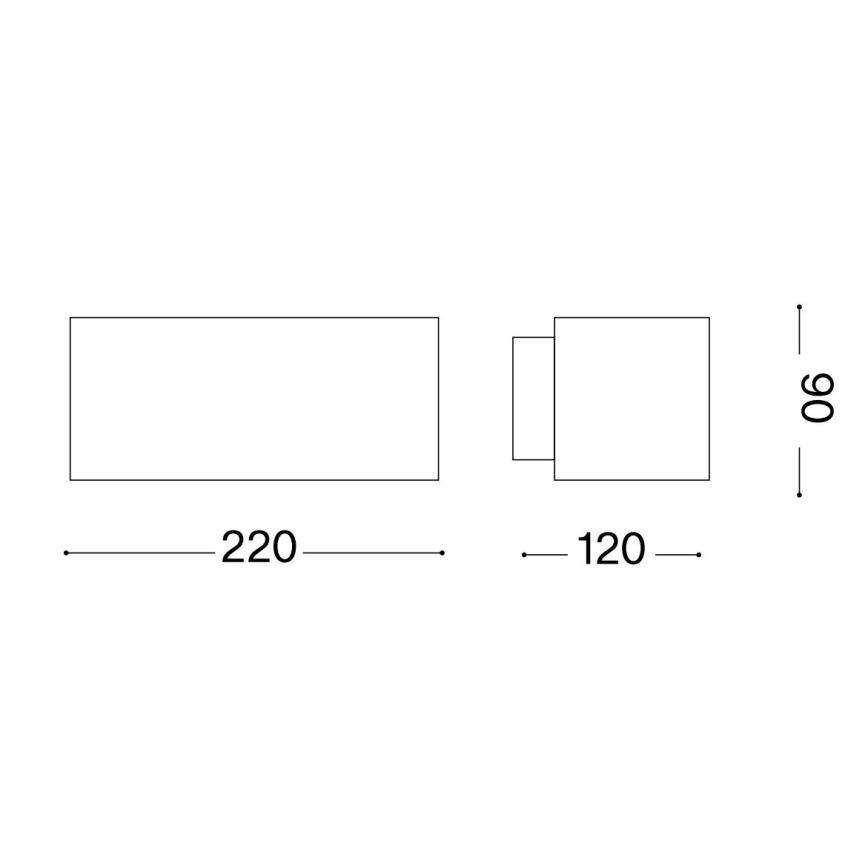Ideal Lux - Spoljašnja zidna svetiljka ANDROMEDA 1xE27/60W/230V IP55 braon
